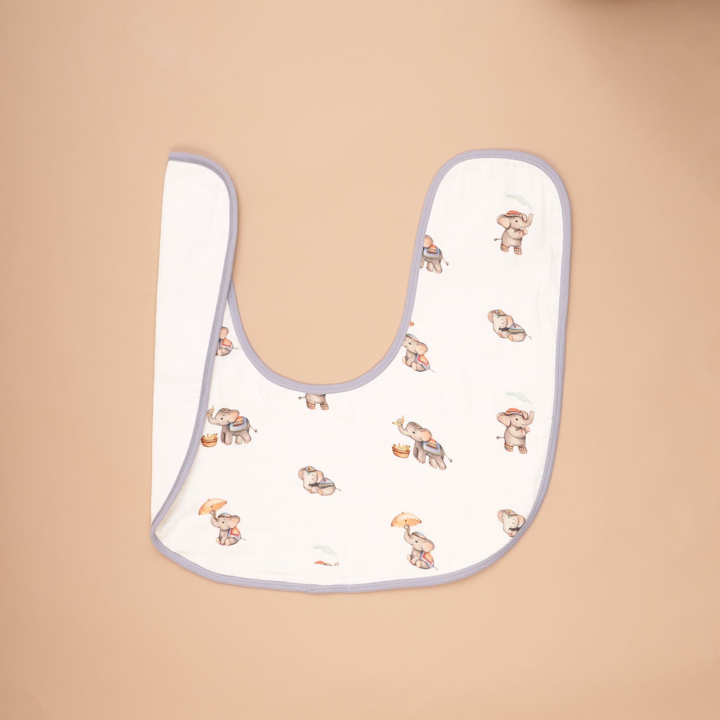 Double Shoulder Burp Cloth - Royal Little Elephants