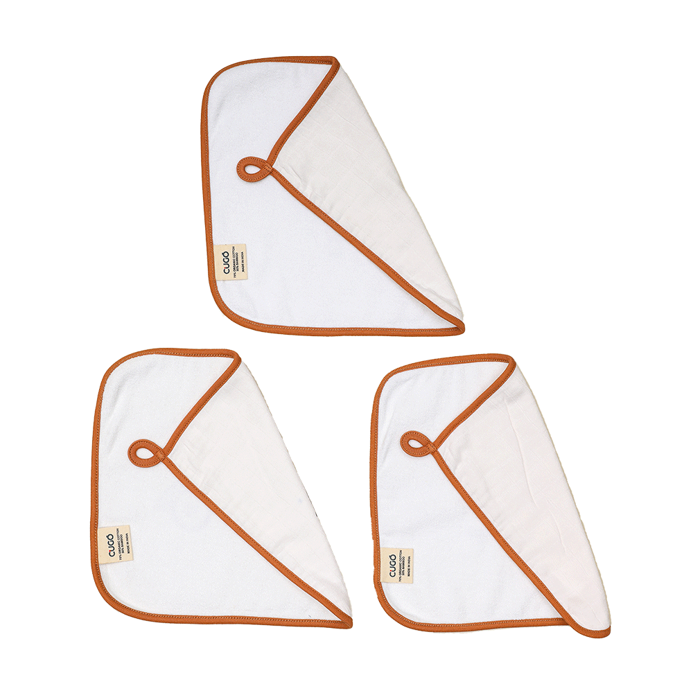 Bamboo Cotton Muslin Wash cloth - Alphabet (Pack of 3)