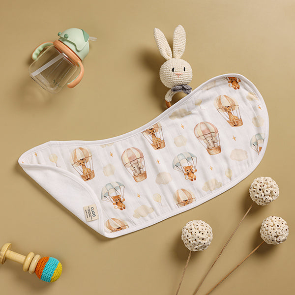 Bamboo Cotton Muslin Burp Cloth - Hot Air Balloon