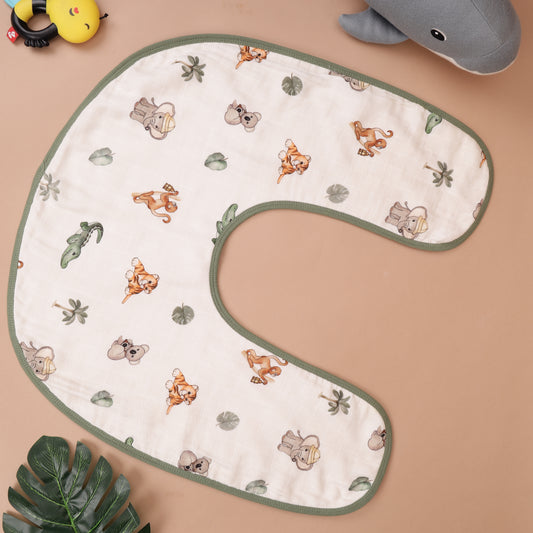 Double Shoulder Burp Cloth - Animal Kingdom