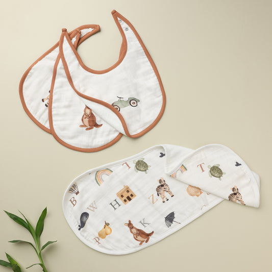 Cugo Essentials Duo: Burp Cloth & Bibs Set