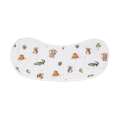 Bamboo Cotton Muslin Burp Cloth - Animal Kingdom