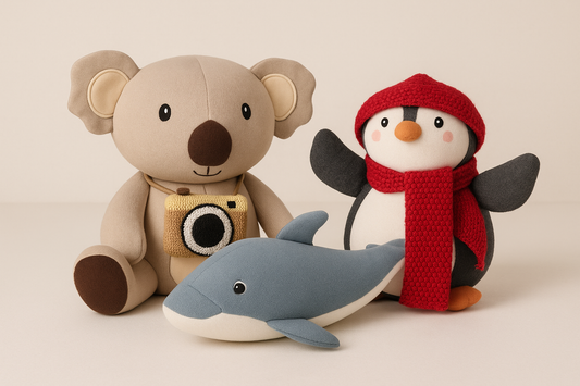 Cugo Signature Plush Set – Penguin, Whale & Koala