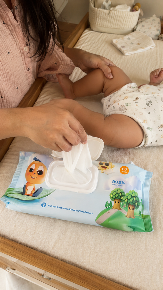 99.5% Water Wipes with Australian Kakadu Plum Extract