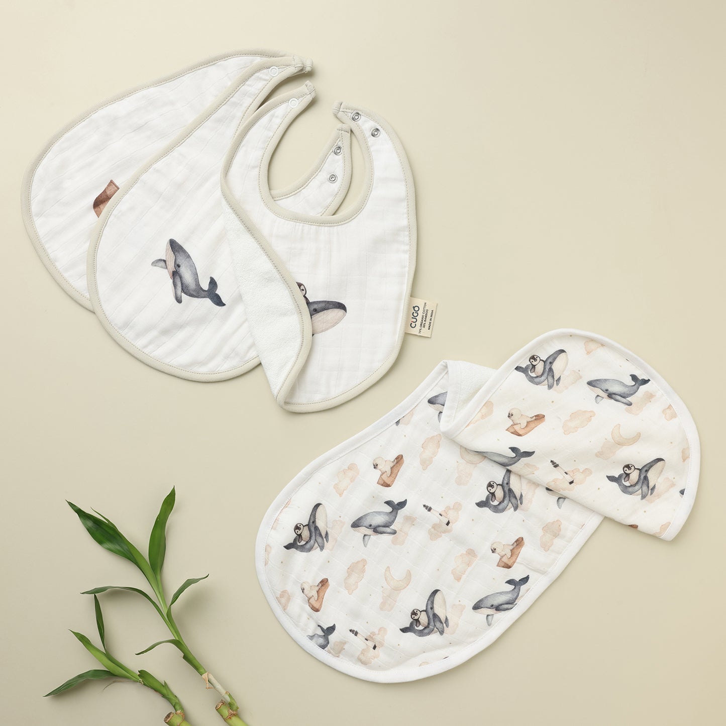 Cugo Essentials Duo: Burp Cloth & Bibs Set