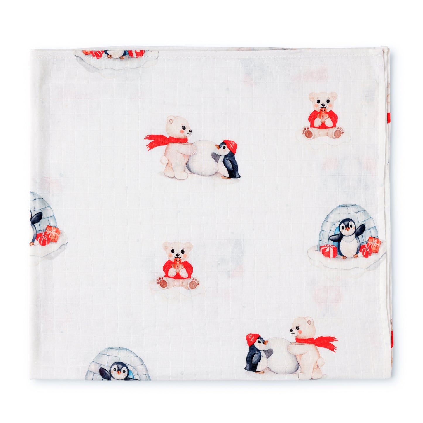 Bamboo Cotton Muslin Swaddle - Arctic Dreams