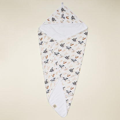 Bamboo Cotton Hooded Towel - Dreamy Whale