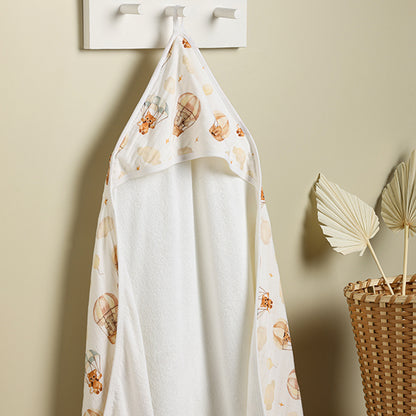 Bamboo Cotton Hooded Towel - Hot Air Balloon