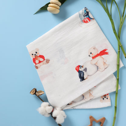 Bamboo Cotton Muslin Swaddle - Arctic Dreams