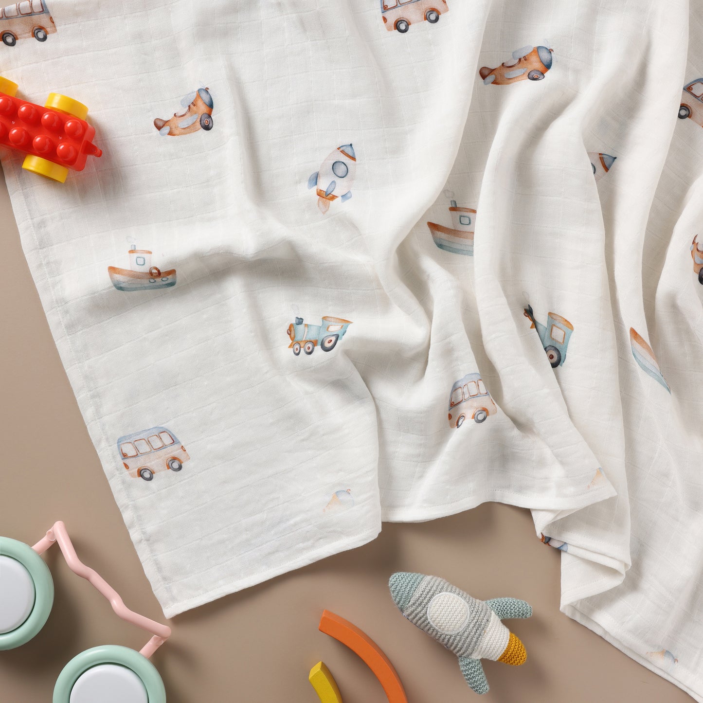Bamboo Cotton Muslin Swaddle - Little Voyagers