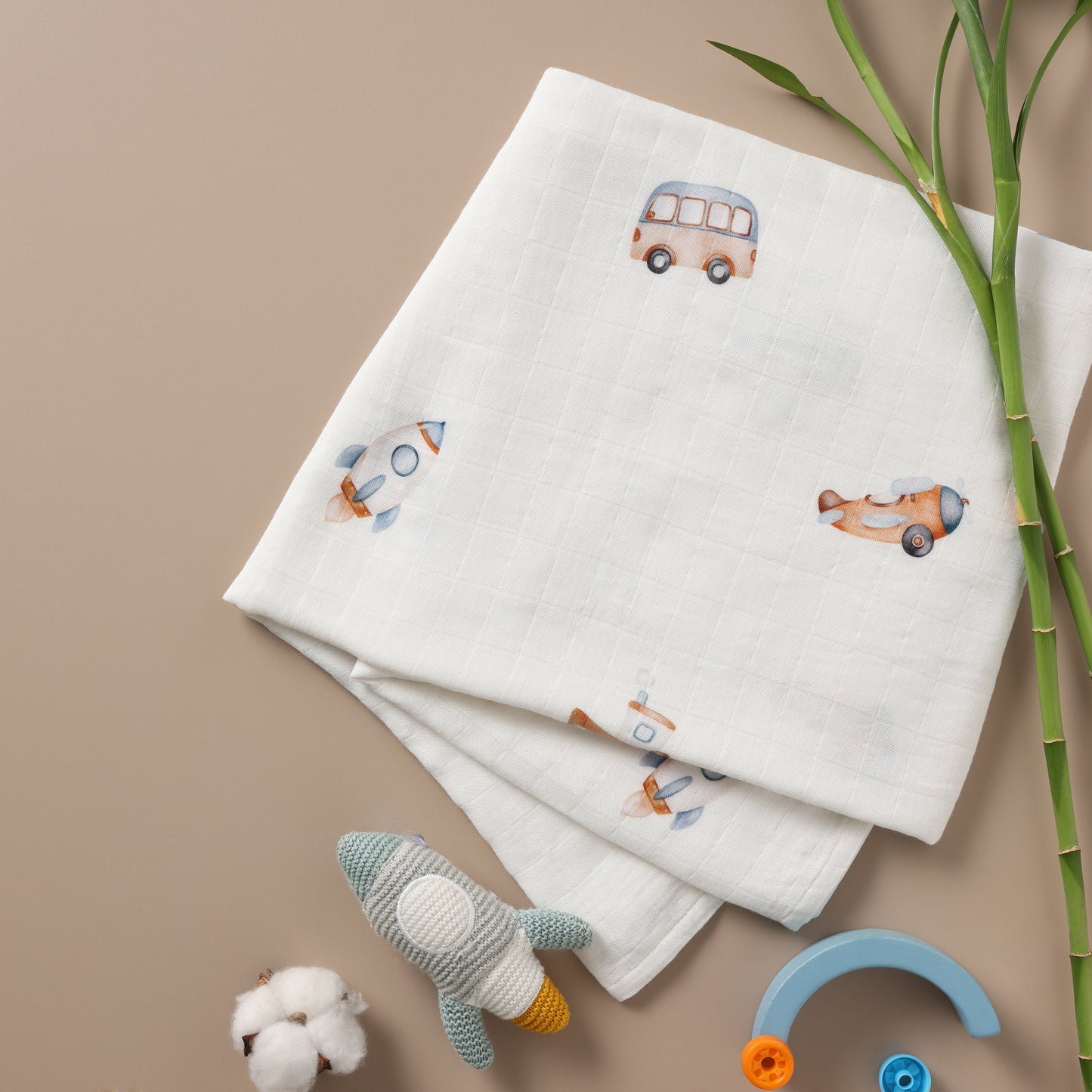 Bamboo Cotton Muslin Swaddle - Little Voyagers