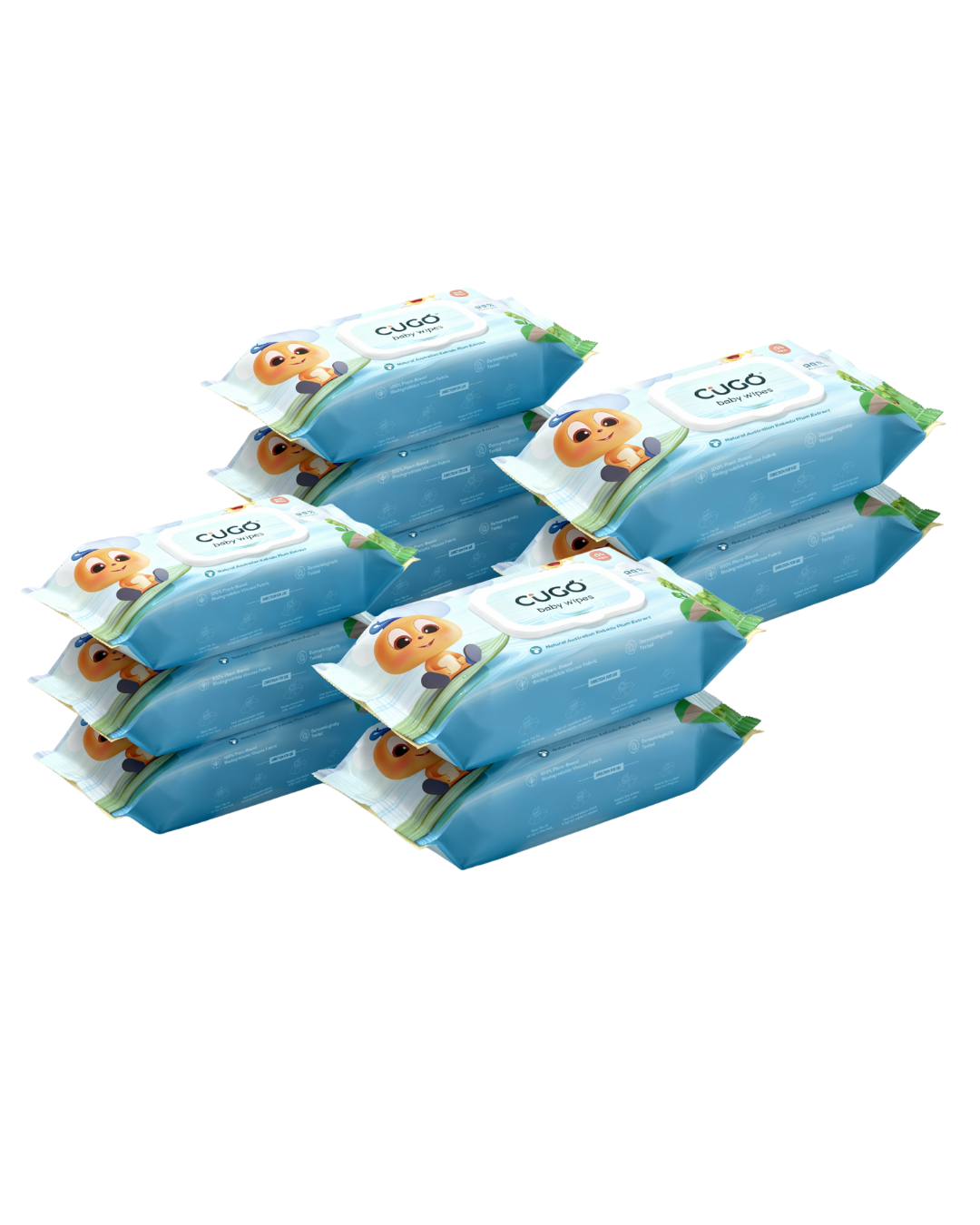 99.5% Water Wipes with Australian Kakadu Plum Extract
