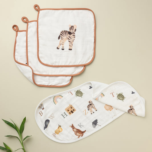 Cugo Essentials Duo: Wash & Burp Cloth Set