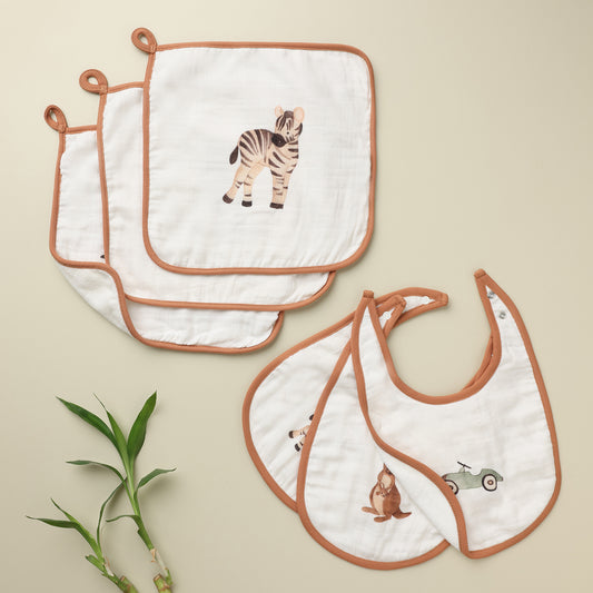 Cugo Gentle Care: Wash Cloth & Bibs Set