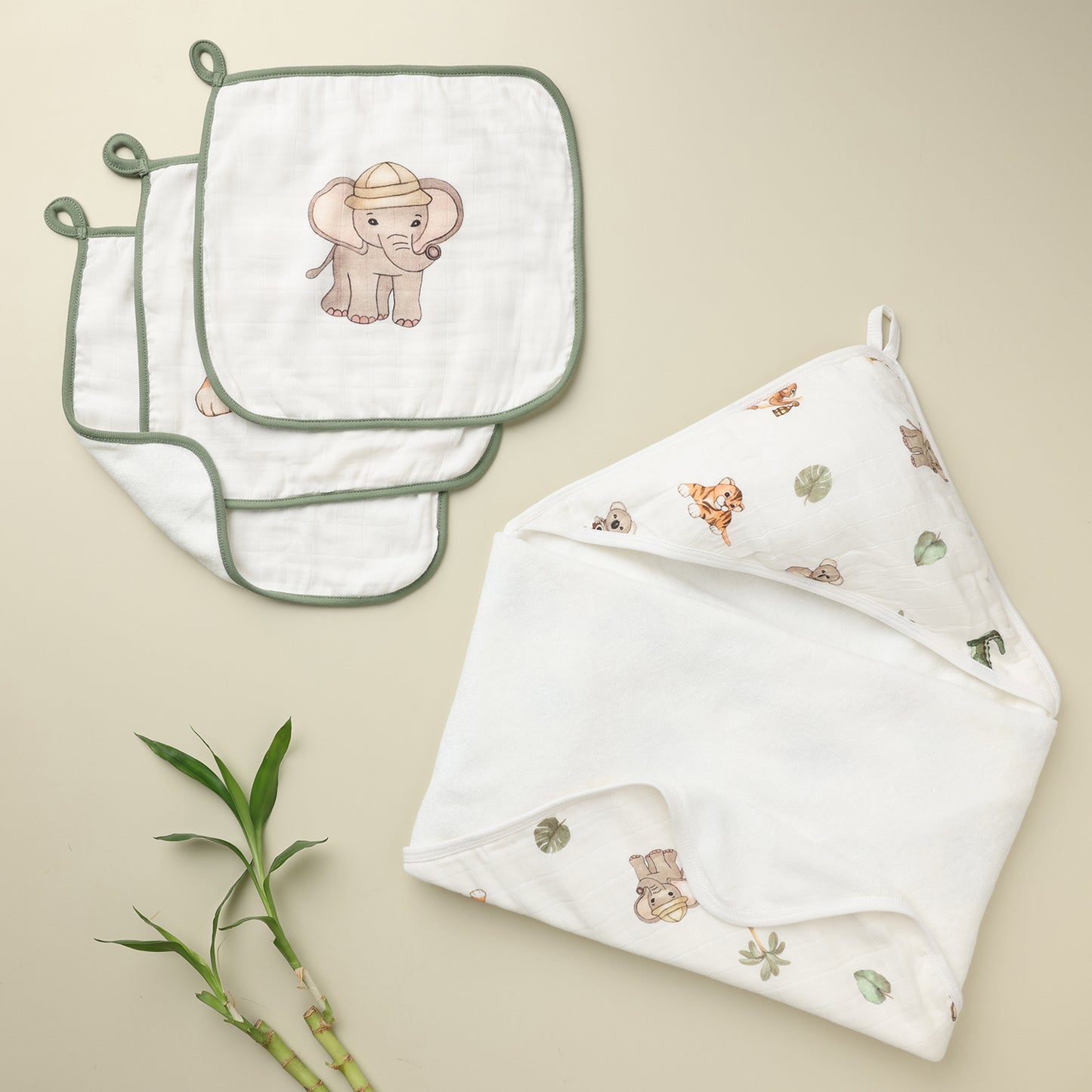 Cugo Ultimate Duo: Wash Cloth & Hooded Towel Set