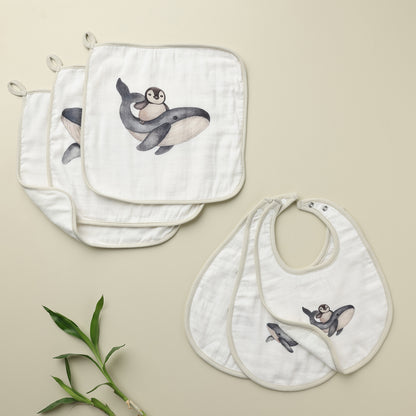 Cugo Gentle Care: Wash Cloth & Bibs Set