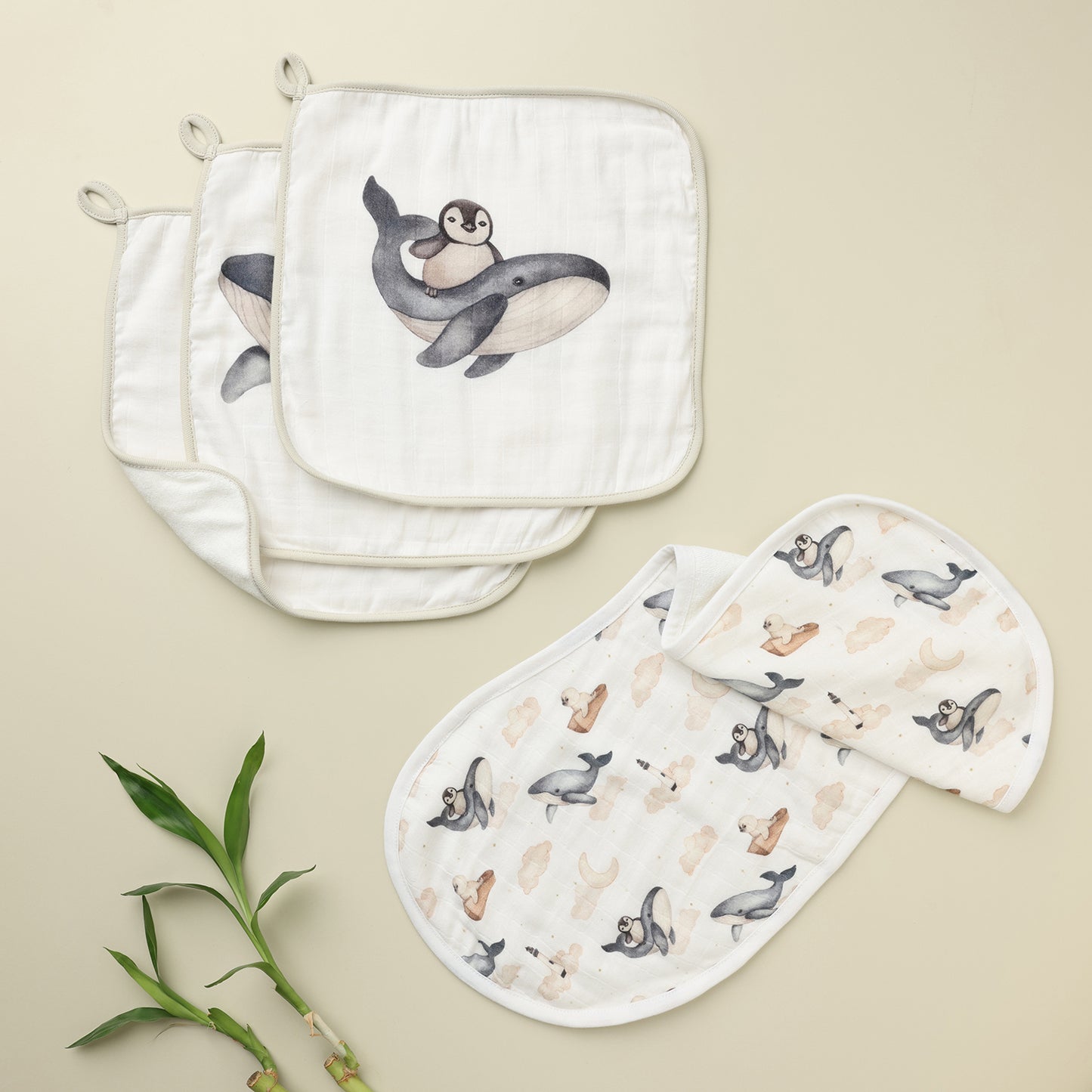 Cugo Essentials Duo: Wash & Burp Cloth Set