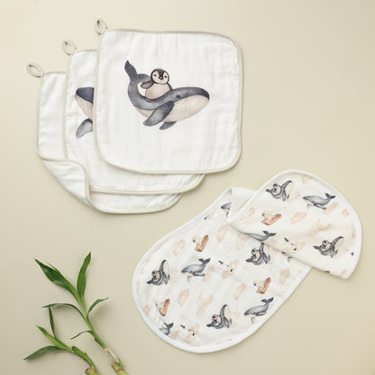 Cugo Essentials Duo: Wash & Burp Cloth Set